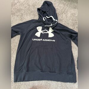 Under Armour Charcoal Hoodie with White Logo
